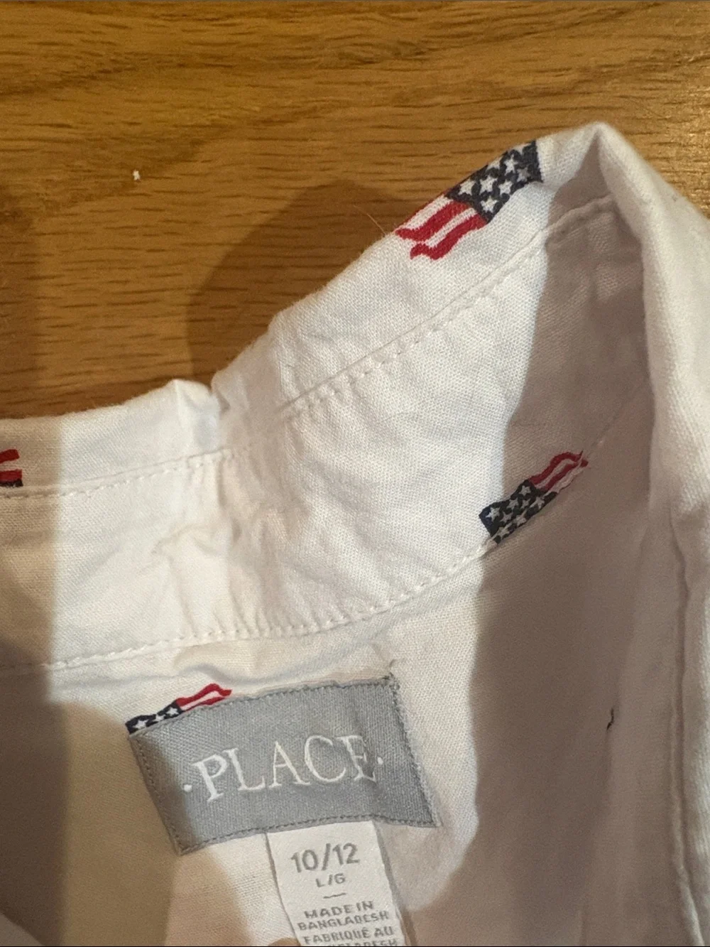 Boys Children’s Place Short-Sleeve USA Flag Button-Down